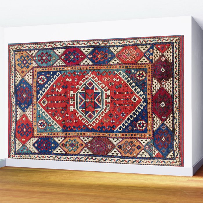 Karakecili Balikesir  Antique Turkish Tribal Carpet Print Wall Mural Gallery Image 2