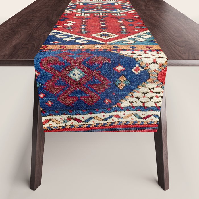 Karakecili Balikesir  Antique Turkish Tribal Carpet Print Table Runner Gallery Image 1