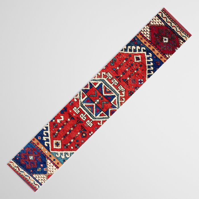 Karakecili Balikesir  Antique Turkish Tribal Carpet Print Table Runner Gallery Image 3