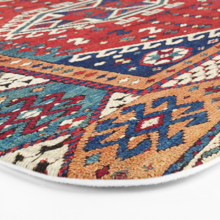 Karakecili Balikesir  Antique Turkish Tribal Carpet Print Bath Mat Gallery Image 3