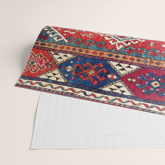 Karakecili Balikesir  Antique Turkish Tribal Carpet Print Wrapping Paper Gallery Image 2