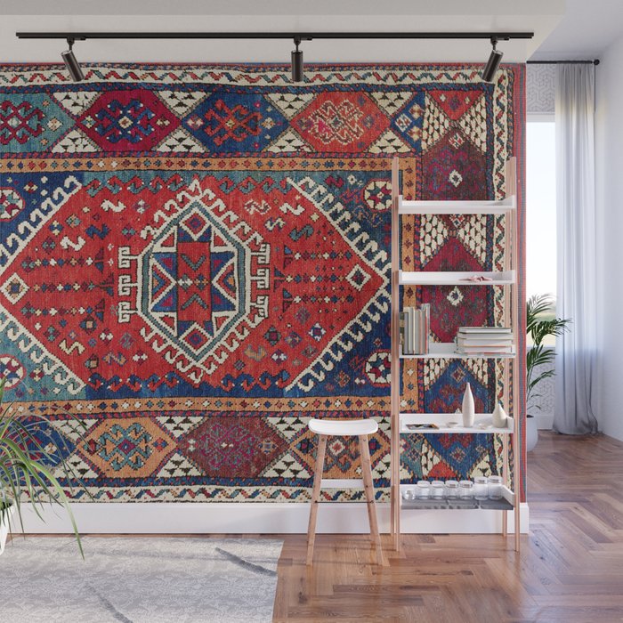 Karakecili Balikesir  Antique Turkish Tribal Carpet Print Wall Mural Gallery Image 1