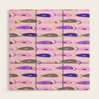 Sardines in pink and lavender Wood Wall Art Gallery Image 1
