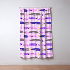 Sardines in pink and lavender Window Curtain Gallery Image 3