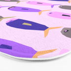 Sardines in pink and lavender Bath Mat Gallery Image 3