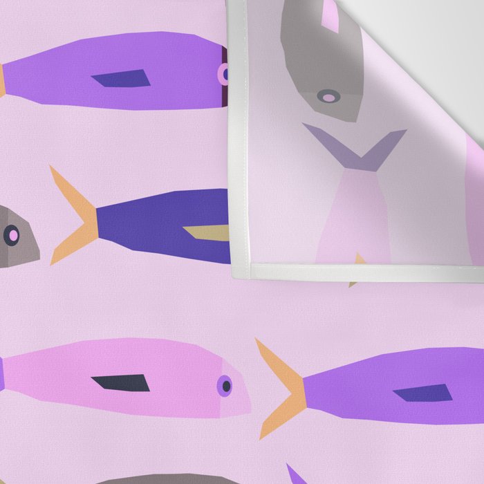 Sardines in pink and lavender Wall Tapestry Gallery Image 3