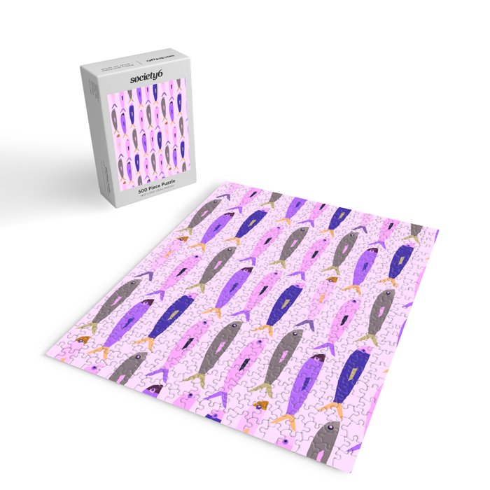 Sardines in pink and lavender Jigsaw Puzzle Gallery Image 2