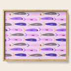 Sardines in pink and lavender Serving Tray Gallery Image 1