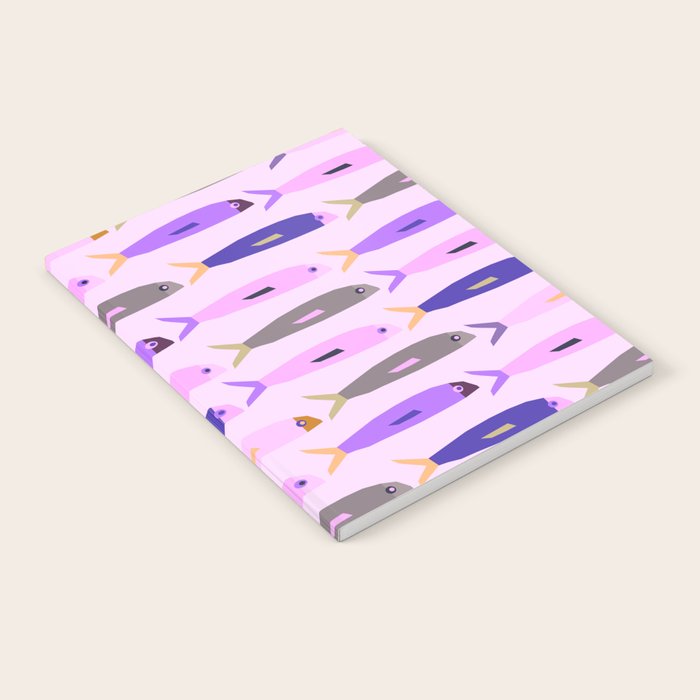 Sardines in pink and lavender Notebook Gallery Image 2
