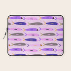 Sardines in pink and lavender Laptop Sleeve Gallery Image 1