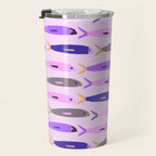 Sardines in pink and lavender Travel Mug Gallery Image 3