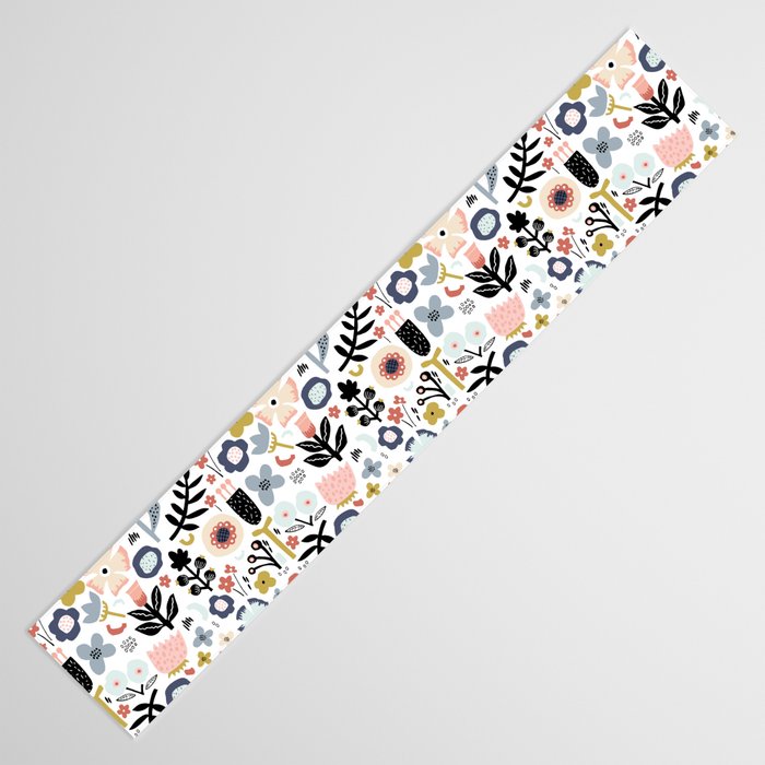 Naive Floral Scandinavian Design Table Runner Gallery Image 3
