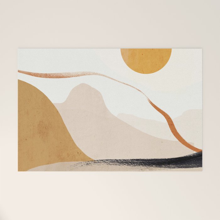 Minimal Abstract Art Landscape 31 Welcome Mat Gallery Image 1