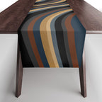 Wavy Stripes V - Dark Vintage  Table Runner Gallery Image 1