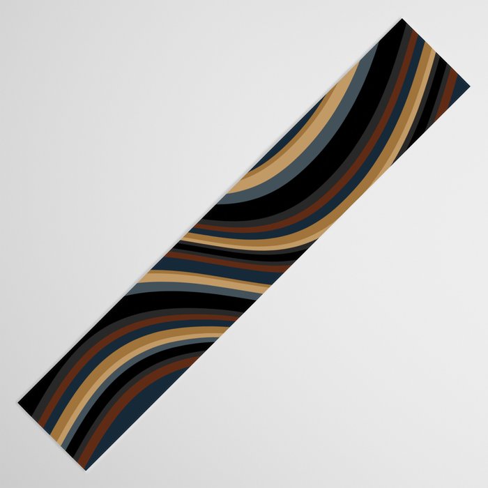 Wavy Stripes V - Dark Vintage  Table Runner Gallery Image 3