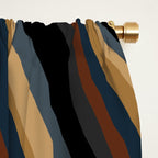 Wavy Stripes V - Dark Vintage  Window Curtain Gallery Image 2