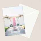 Pink Door in Palm Springs California Photo - Mid Century Modern Architecture Stationery Card Gallery Image 2