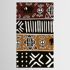 African mud cloth with elephants Tablecloth Gallery Image 2