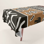 African mud cloth with elephants Tablecloth Gallery Image 1