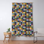 Bold Retro Checks Pattern - Small XIV Window Curtain Gallery Image 5