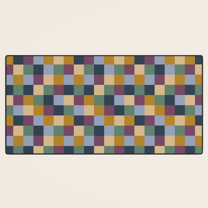 Bold Retro Checks Pattern - Small XIV Desk Mat Gallery Image 3