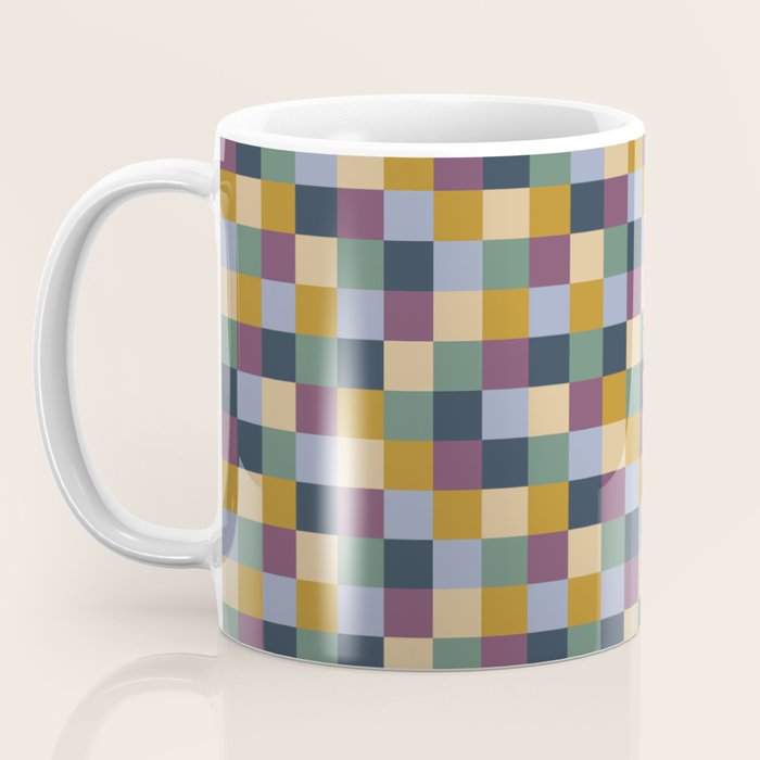 Bold Retro Checks Pattern - Small XIV Coffee Mug Gallery Image 3