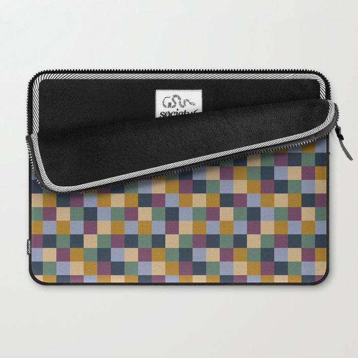 Bold Retro Checks Pattern - Small XIV Laptop Sleeve Gallery Image 2