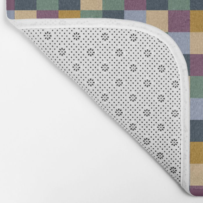 Bold Retro Checks Pattern - Small XIV Bath Mat Gallery Image 2