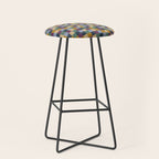 Bold Retro Checks Pattern - Small XIV Stool Gallery Image 1