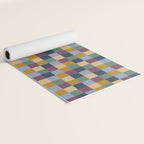 Bold Retro Checks Pattern - Small XIV Yoga Mat Gallery Image 2