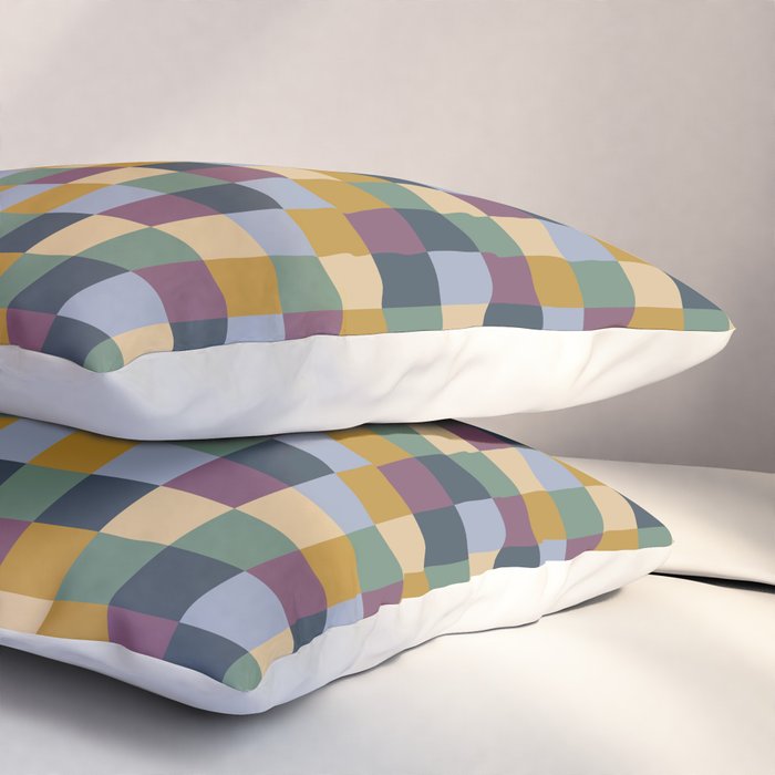 Bold Retro Checks Pattern - Small XIV Pillow Sham Gallery Image 3