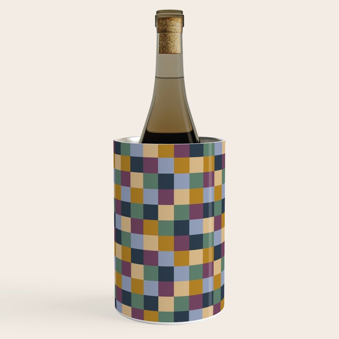 Bold Retro Checks Pattern - Small XIV Wine Chiller Gallery Image 3