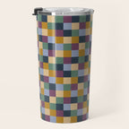 Bold Retro Checks Pattern - Small XIV Travel Mug Gallery Image 3