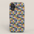 Bold Retro Checks Pattern - Small XIV iPhone Case Gallery Image 1