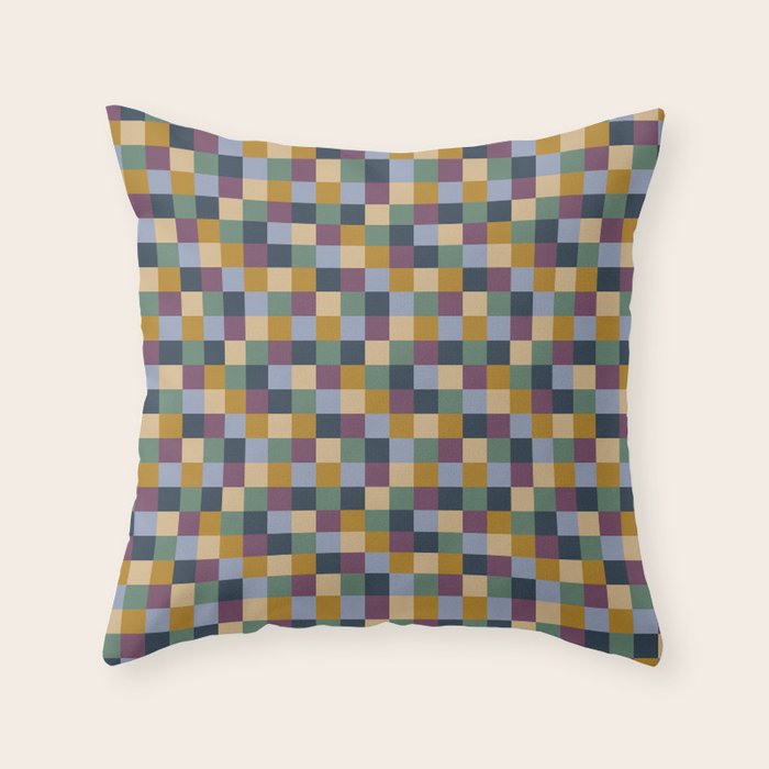 Bold Retro Checks Pattern - Small XIV Throw Pillow Gallery Image 6