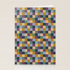 Bold Retro Checks Pattern - Small XIV Stationery Card Gallery Image 2