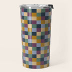 Bold Retro Checks Pattern - Small XIV Travel Mug Gallery Image 2