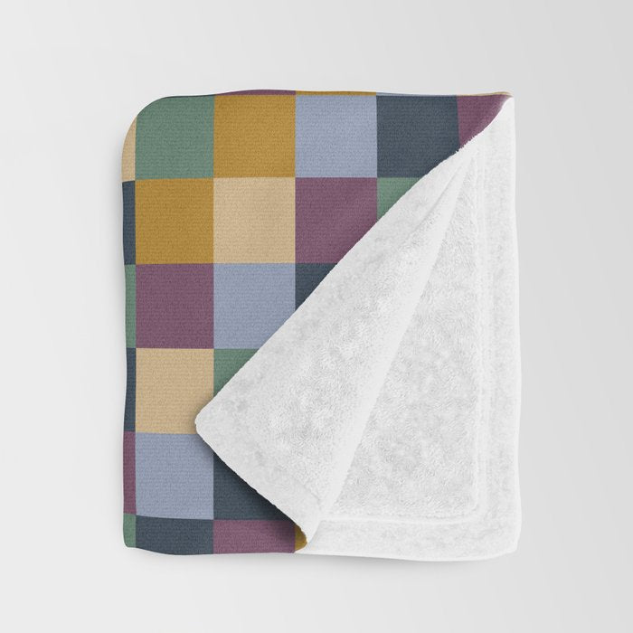 Bold Retro Checks Pattern - Small XIV Throw Blanket Gallery Image 3