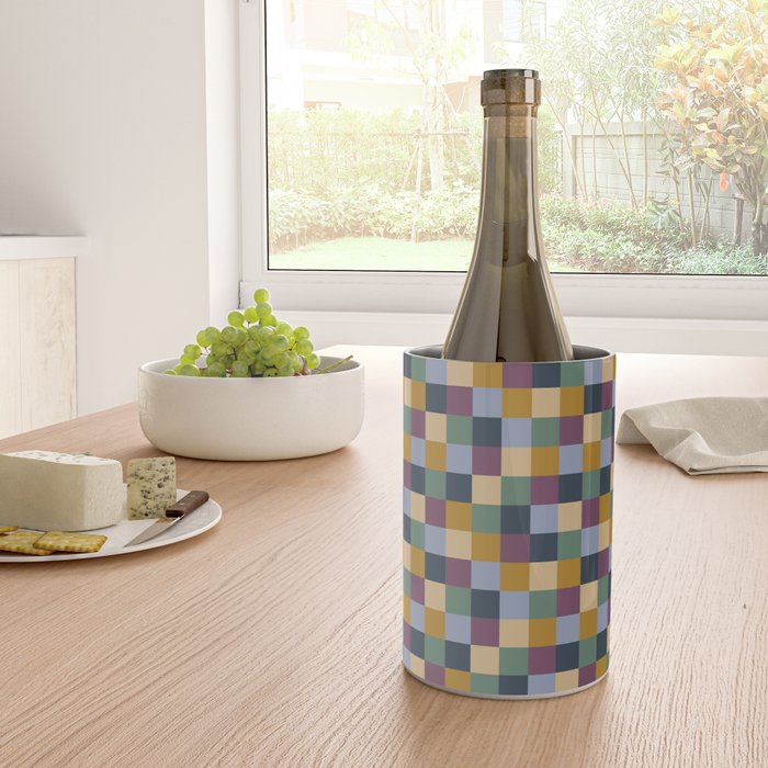 Bold Retro Checks Pattern - Small XIV Wine Chiller Gallery Image 4