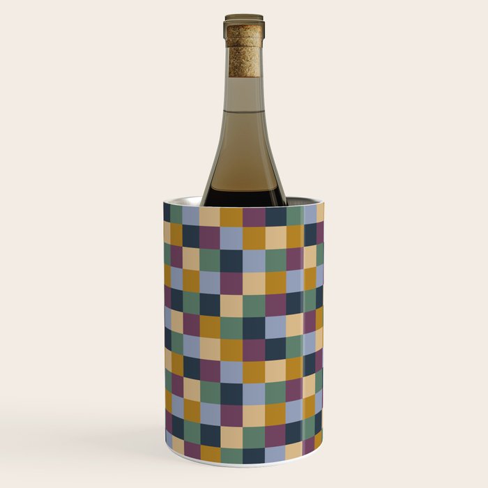 Bold Retro Checks Pattern - Small XIV Wine Chiller Gallery Image 1