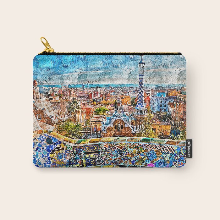 Barcelona, Parc Guell Carry All Pouch Gallery Image 1