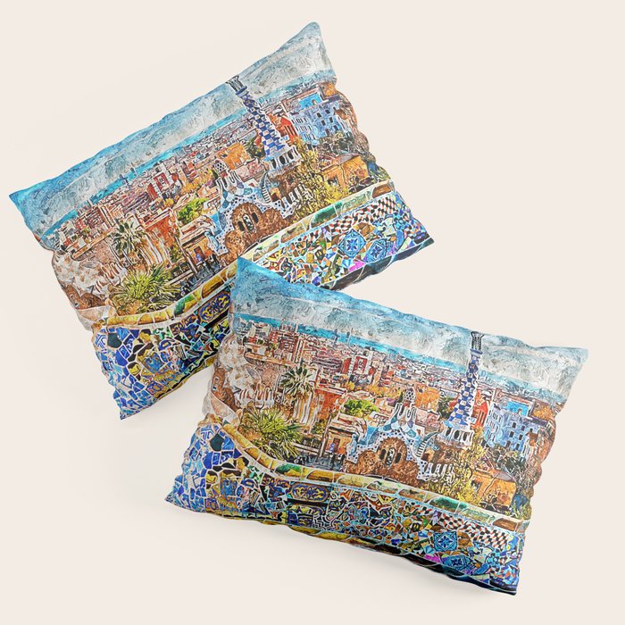 Barcelona, Parc Guell Pillow Sham Gallery Image 1