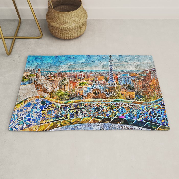 Barcelona, Parc Guell Rug Gallery Image 1