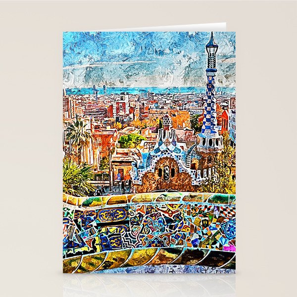 Barcelona, Parc Guell Stationery Card Gallery Image 2