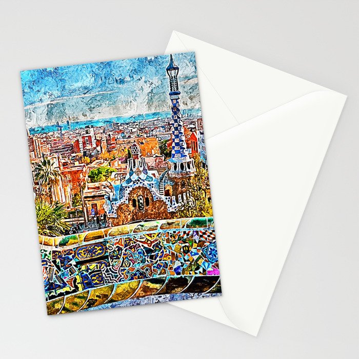 Barcelona, Parc Guell Stationery Card Gallery Image 2