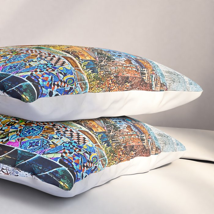 Barcelona, Parc Guell Pillow Sham Gallery Image 3