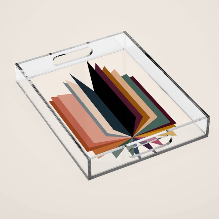 Colorful Pages IX Acrylic Tray Gallery Image 1
