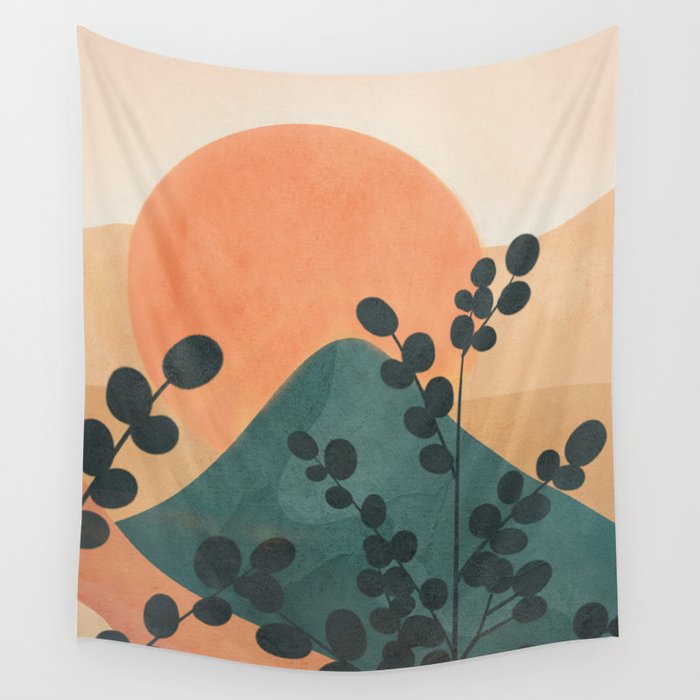 Mountain Sun Wall Tapestry Gallery Image 1