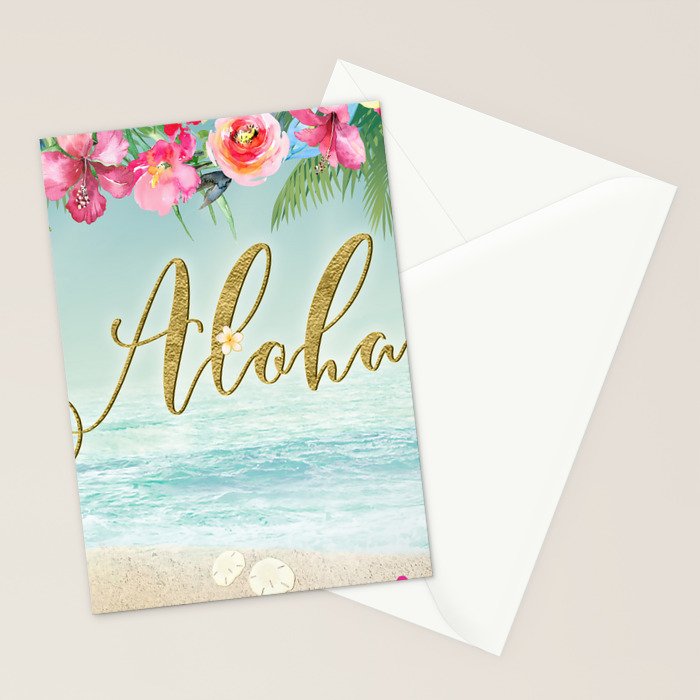Golden Aloha Stationery Card Gallery Image 2