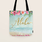 Golden Aloha Tote Bag Gallery Image 1
